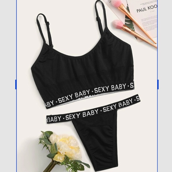 Other - Letter Tape Lingerie Set (new)